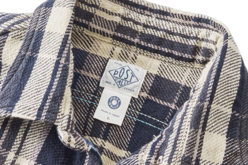 Post Overalls St. Louis Shirt Grey Flannel Plaid