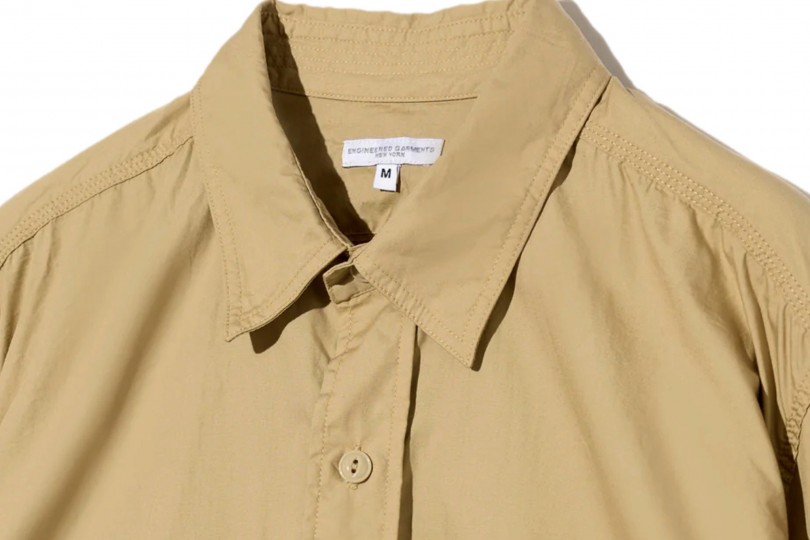 Engineered Garments Work Shirt Tan Superfine Poplin