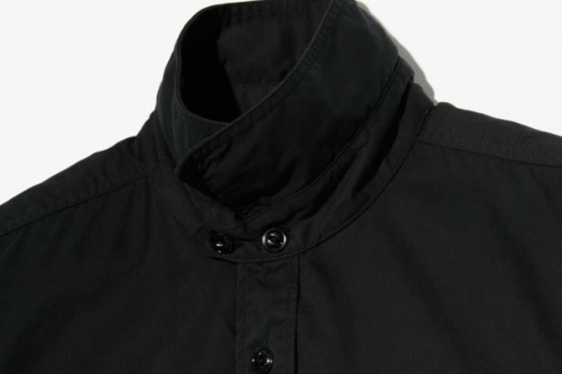 Engineered Garments Workaday Utility Shirt Black Cotton Micro Sanded Twill