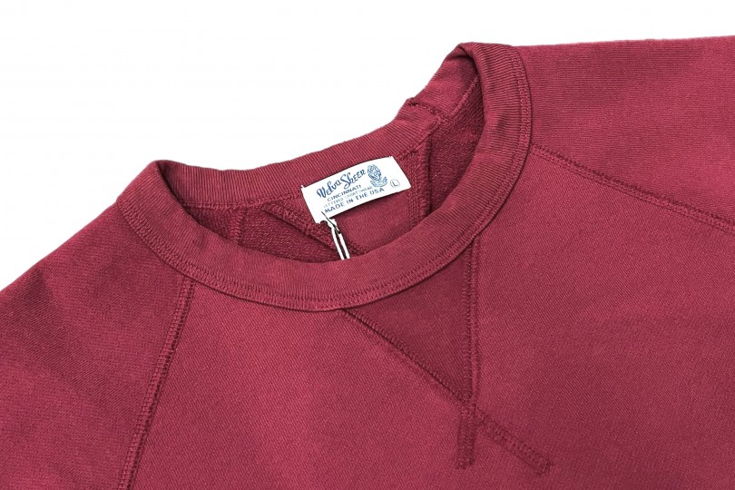Velva Sheen 10 oz Raglan "WV" Sweat Burgundy
