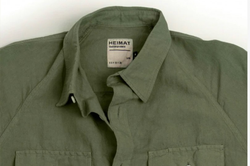 Heimat Work Shirt Military Green Cotton-Hemp