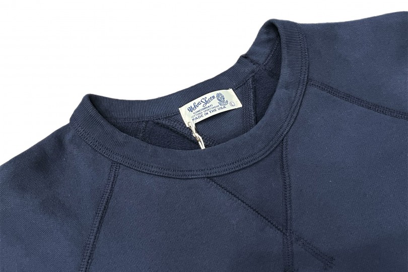Velva Sheen 10 oz Raglan "WV" Sweat Navy