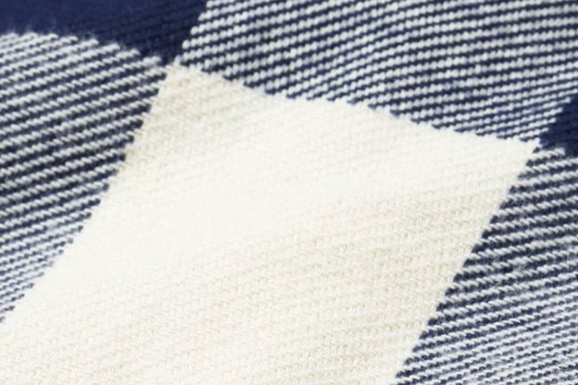 Sugar Cane Work Shirt Navy Check