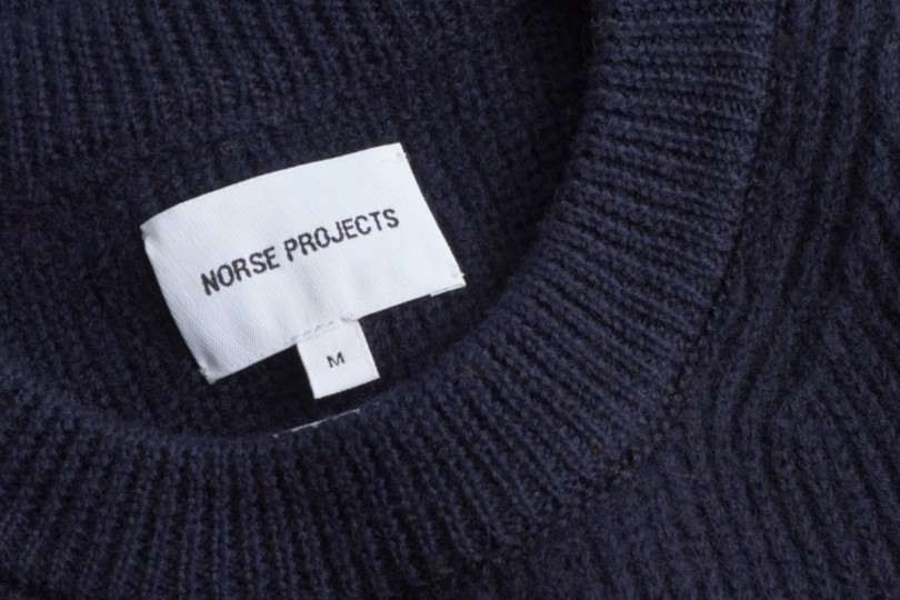 Norse Projects Henning Cotton-Wool Rib Sweater Dark Navy