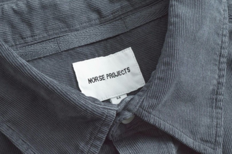 Norse Projects Algot Relaxed Micro Cord Shirt Graphite