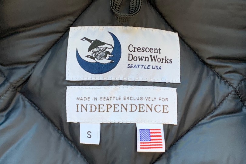 Crescent Down Works Diagonal Quilted Down Cold Weather Bomber Black