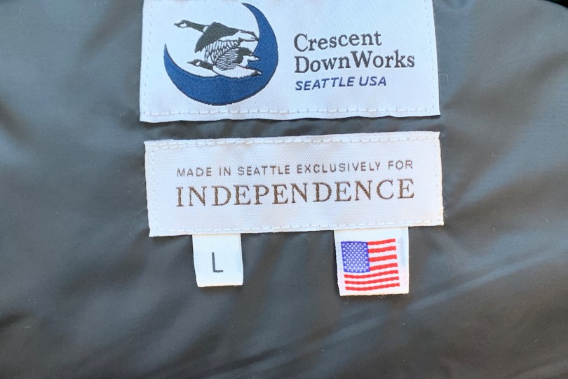 Crescent Down Works Italian Vest Grey Streak Free