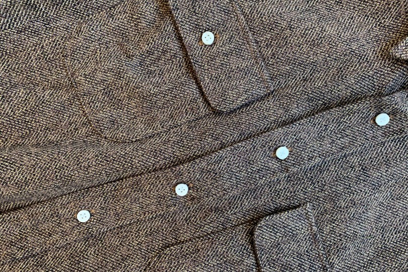 Gitman Bros. Vintage Long Sleeve Button Down Brown Tweed