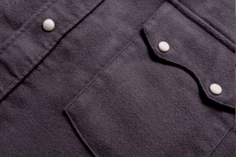 Wythe Moleskin Pearlsnap Shirt Night Sky