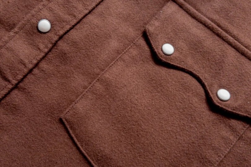 Wythe Moleskin Pearlsnap Shirt Cocoa