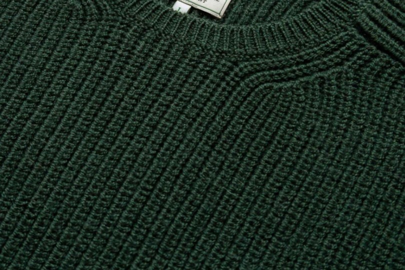 Wythe Highland Shakerknit Sweater Evergreen