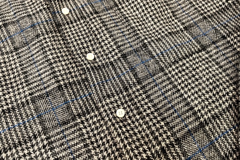 Gitman Bros. Vintage Long Sleeve Button Down Grey Cotton Tweed Check