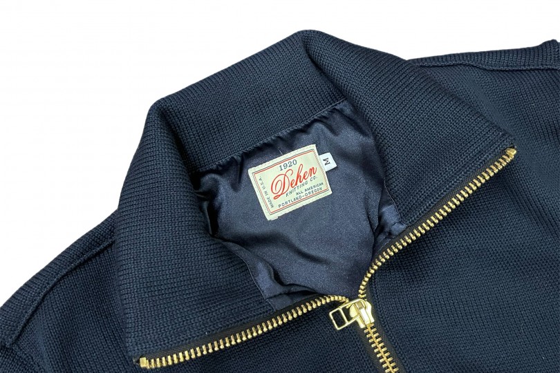 Dehen 1920 Full-Throttle Moto-Sweater Dark Navy
