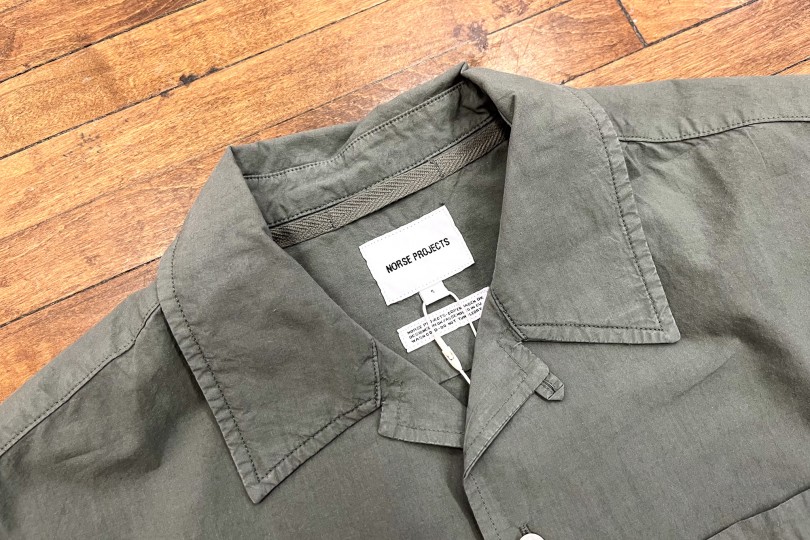 Norse Projects Carsten Cotton Tencel Shirt Mid Khaki