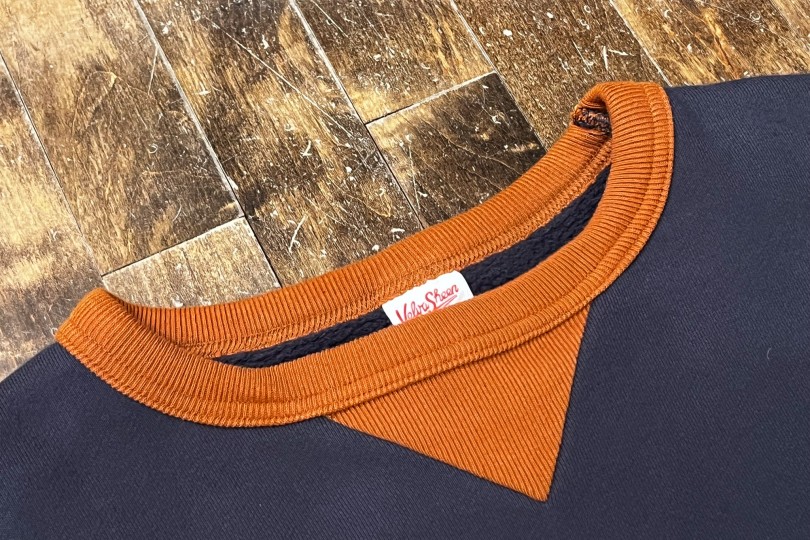 Velva Sheen 50's Crew Sweat Black/Orange