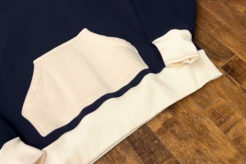 Velva Sheen 50's Pullover Hoodie Navy/Ivory