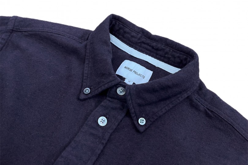 Norse Projects Anton Brushed Flannel Burgundy