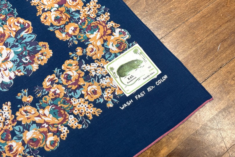 Kapital Fastcolor Selvedge Bandanna (NADESHIKO-Champetre) Navy