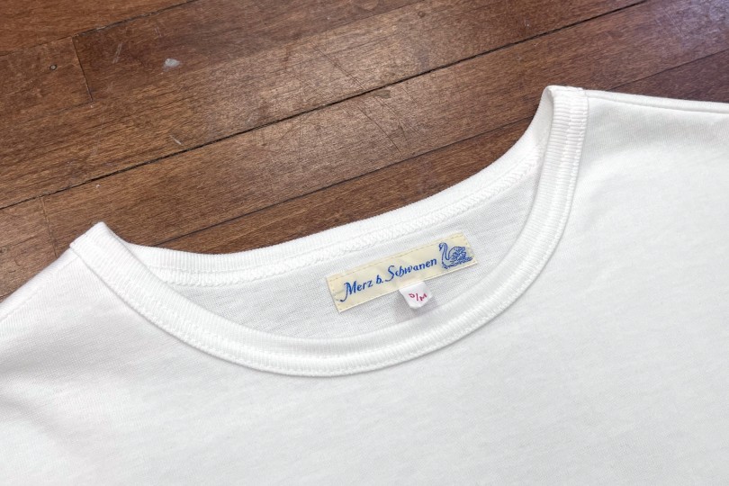 Merz B. Schwanen 215 Loopwheeled T-Shirt 01 White - Made in