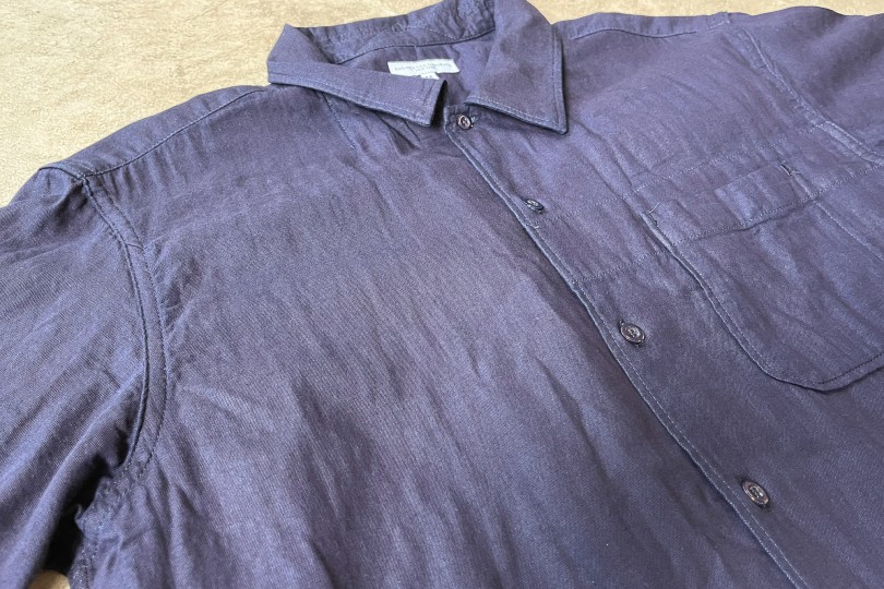 トップス ENGINEERED GARMENTS Camp Shirt Indigo S Engineered Garments Camp Shirt, Indigo – Glasswing