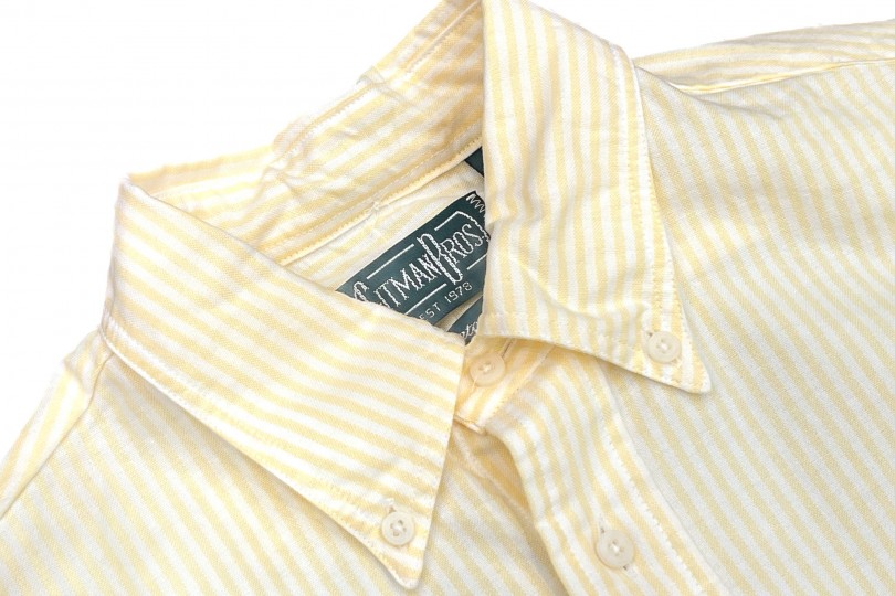 Gitman Bros. Vintage Long Sleeve Button Down Yellow Stripe