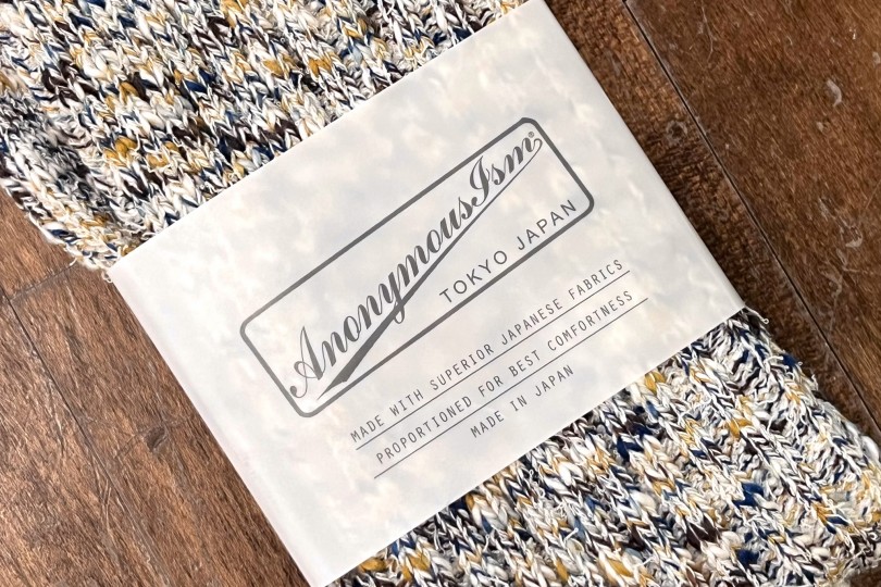AnonymousIsm Homespun Art Yarn Crew Sock Ink Blue