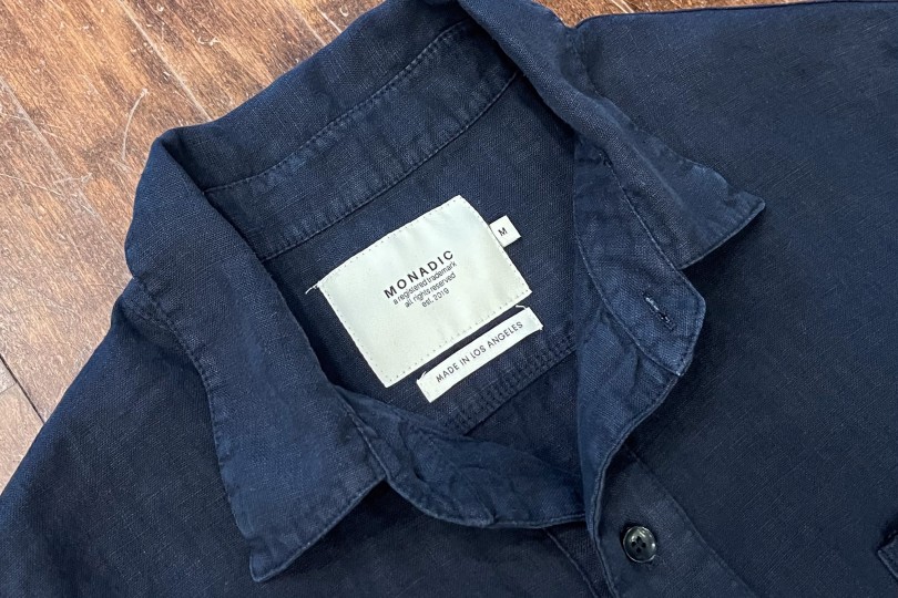 Monadic Fillmore SS Shirt Navy Linen