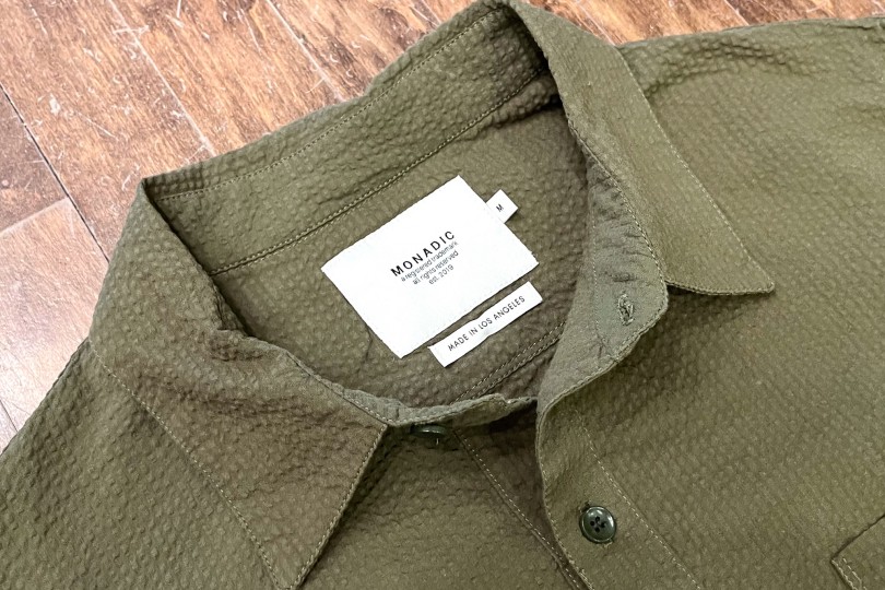 Monadic Aetna Shirt Drab Seersucker