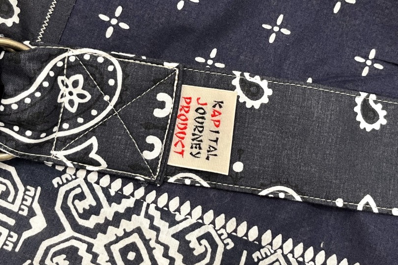 Kapital Gauze Bandana BEACH SNUFKIN BAG PurpleNavy - Made in