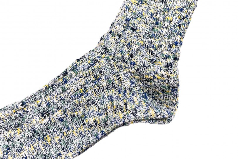 AnonymousIsm Homespun Art Yarn Crew Sock Indigo