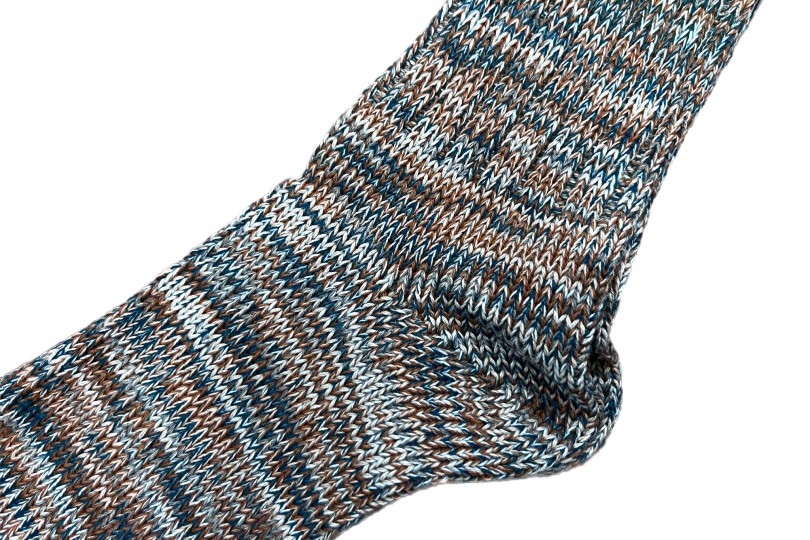 AnonymousIsm 5 Color Mix Crew Sock S. Beige