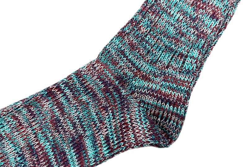 AnonymousIsm 5 Color Mix Crew Sock D. Violet