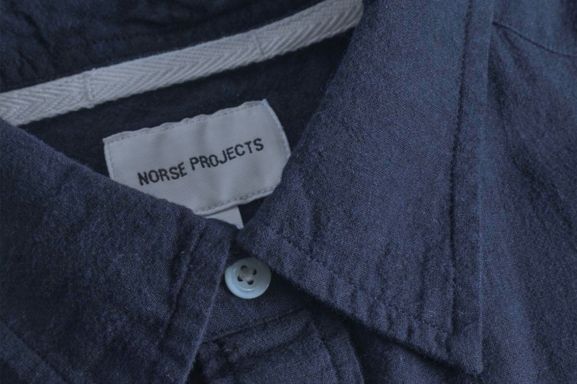 Norse Projects Algot Relaxed Cotton-Linen Shirt Dark Navy