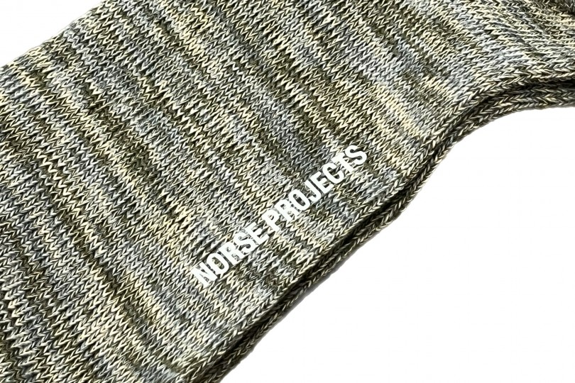 Norse Projects Bjarki Cotton Twist Sock Moss Green