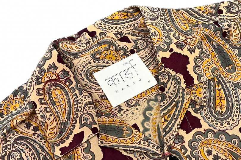 Kardo Ronen Camp Shirt Paisley Block Print