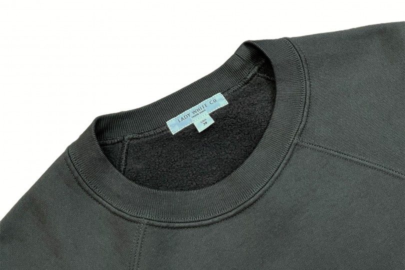 Lady White Co. Heavy Gusset Crewneck Black Olive