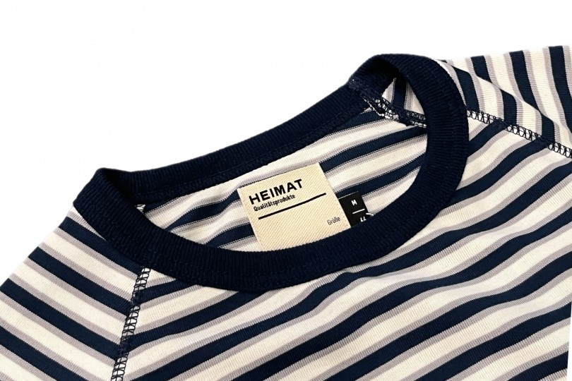 Heimat Boy Scout Tee Ink / Battleship Grey / Seashell
