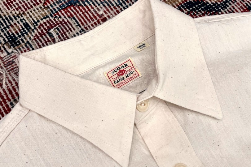 Sugar Cane Work Shirt White Chambray