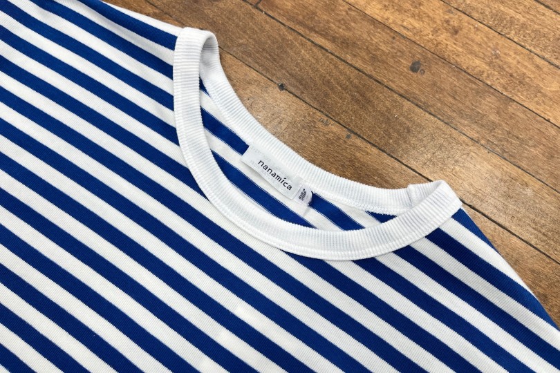 ナナミカ COOLMAX St. Jersey Tee ロイヤルブルー Nanamica COOLMAX St. Jersey Tee Royal Blue x White - Made in