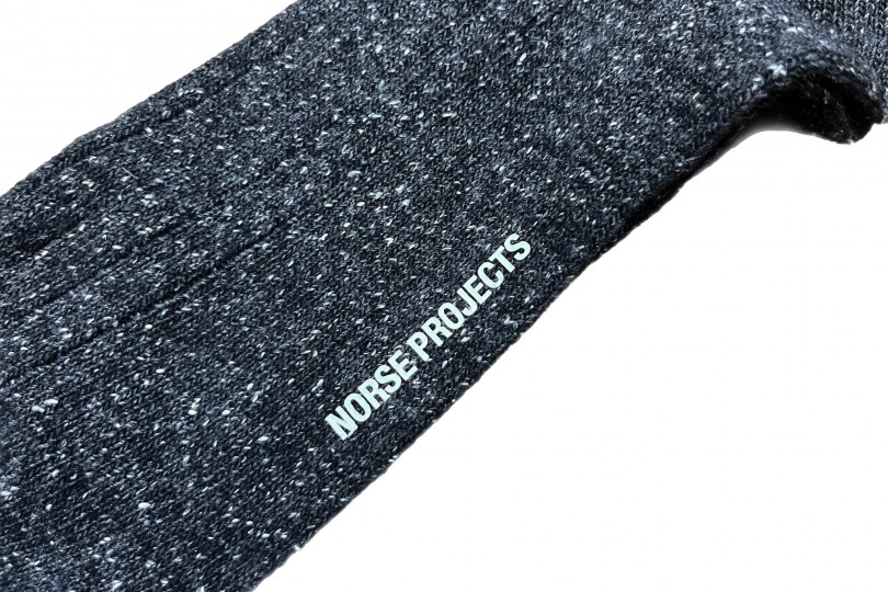 Norse Projects Bjarki Neps Socks Charcoal Melange