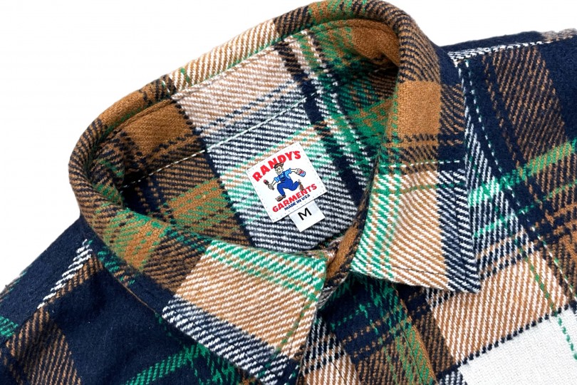 Randy's Garments 3-Pocket Work Shirt Green Heavy Brushed Flannel Plaid