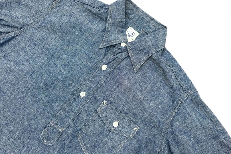 Post Overalls Navy Cut S/S Classic Chambray