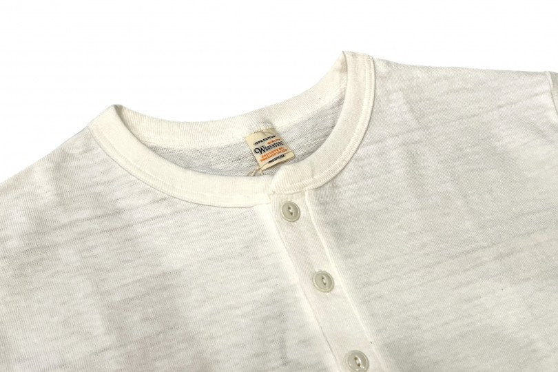 Warehouse & Co. Lot 4601 Henley Neck T-Shirt Off White