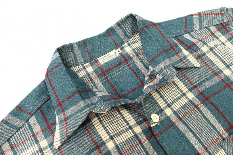 Warehouse & Co. Lot. 3056 S/S Work Shirt Sax Check
