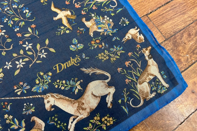 Pochette De Costume Drake's — Pocket Square Multicolore, Neuf Sans étiquette, Pour Homme