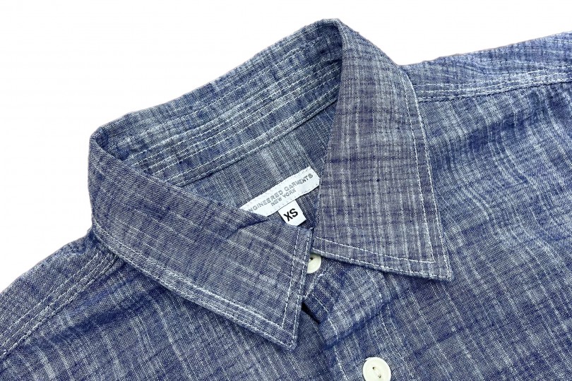 Engineered Garments Work Shirt Navy Cotton Slab