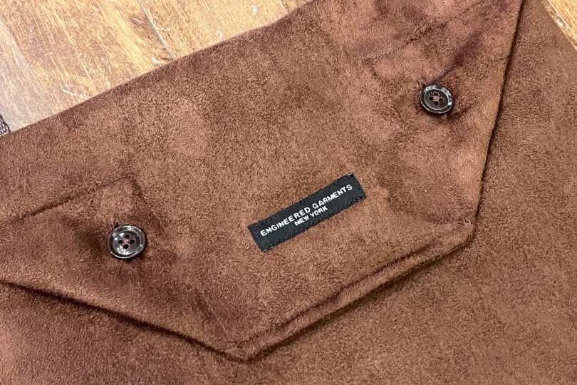 Engineered Garments Shoulder Pouch Brown Polyester Fake Suede