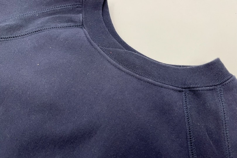 Engineered Garments Raglan Crew Navy Cotton Heavy Fleece