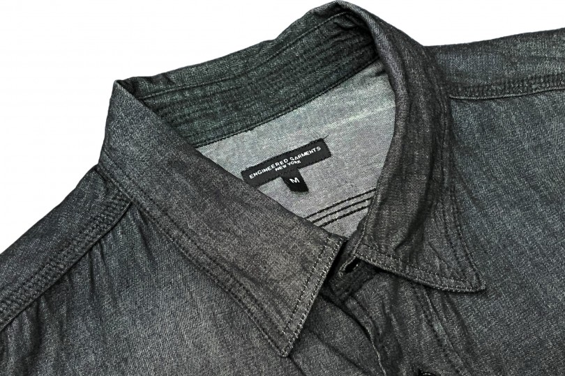 Engineered Garments Work Shirt Black Cotton Denim Shirting