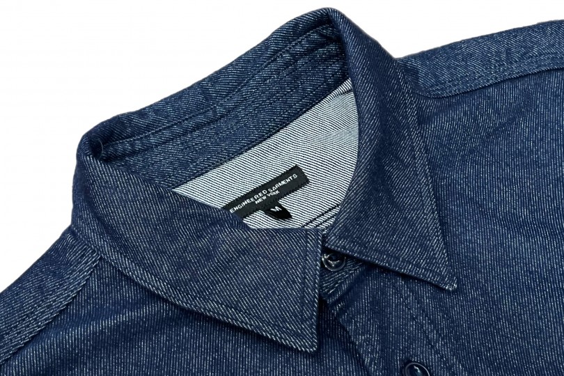 Engineered Garments Work Shirt Indigo Cotton Denim Flannel